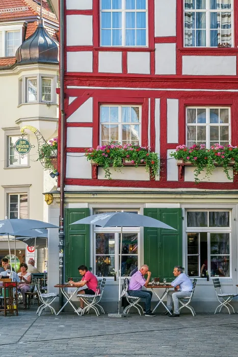 Framed Print : Outdoor cafe in the old town, St. Gallen, Canton of St. Gallen, Switzerland Framed Print : Outdoor cafe in the old town, St. Gallen, Canton of St. Gallen, Switzerland