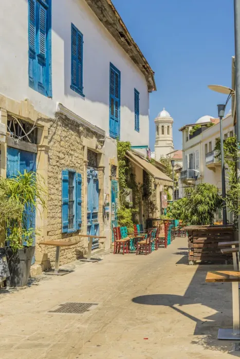 Framed Print : Outdoor cafes in Limassol, Cyprus Framed Print : Outdoor cafes in Limassol, Cyprus