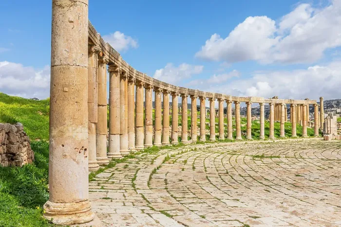 Framed Print : Oval Plaza, Jerash, Jordan, Middle East, Asia Framed Print : Oval Plaza, Jerash, Jordan, Middle East, Asia