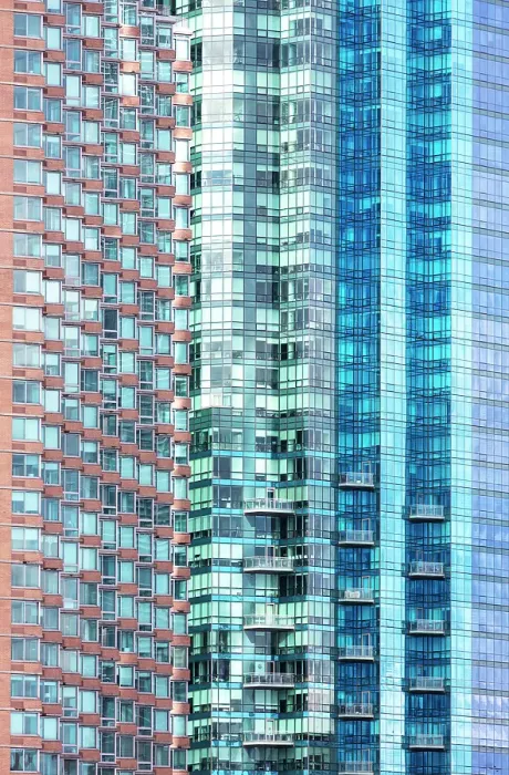 Framed Print : Detail of overlapping modern office buildings, Jersey City, New Jersey, USA Framed Print : Detail of overlapping modern office buildings, Jersey City, New Jersey, USA