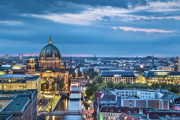 Overview, Berlin Dom and Spree River, Berlin, Germany