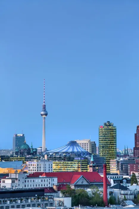 Framed Print : Overview towards Potsdamer Platz and TV tower, Berlin, Germay Framed Print : Overview towards Potsdamer Platz and TV tower, Berlin, Germay