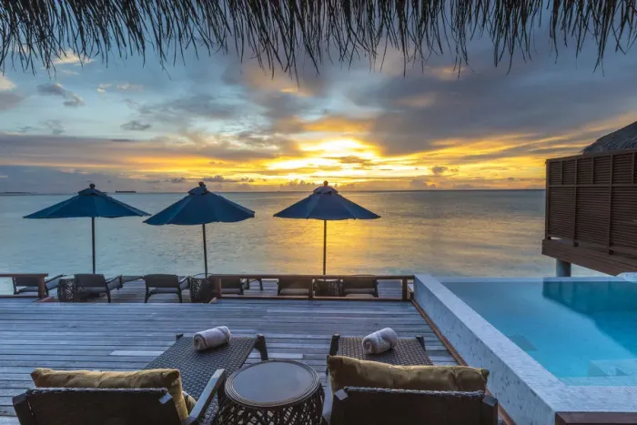 Framed Print : Overwater Spa, Anantara Dhigu resort, South Male Atoll, Maldives