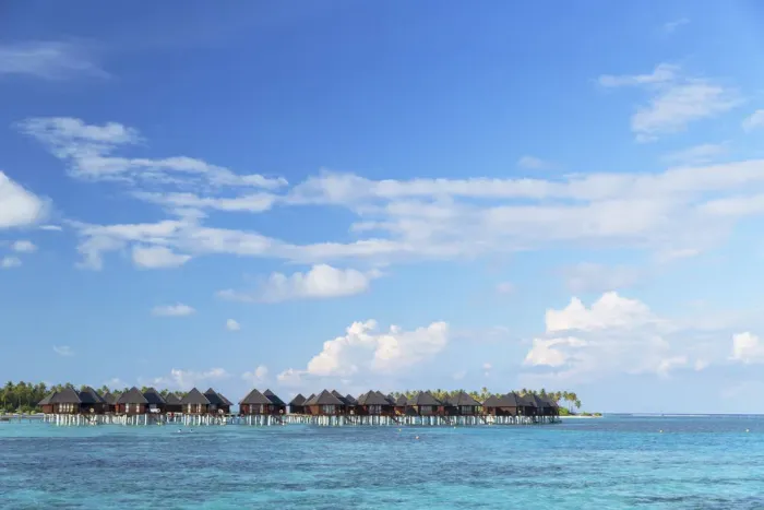 Framed Print : Overwater villas at Olhuveli Beach and Spa Resort, South Male Atoll, Kaafu Atoll Framed Print : Overwater villas at Olhuveli Beach and Spa Resort, South Male Atoll, Kaafu Atoll