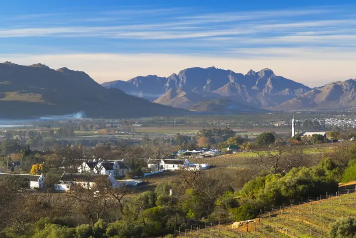 Framed Print : Paarl Valley, Paarl, Western Cape, South Africa