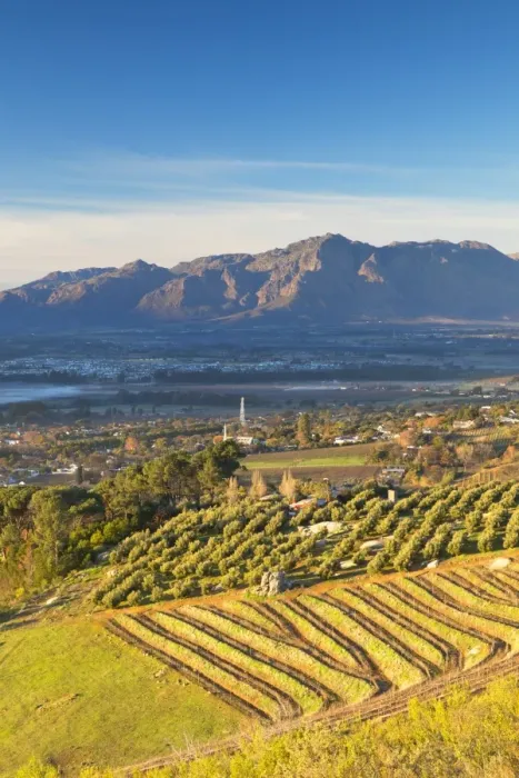 Framed Print : Paarl Valley at sunrise, Paarl, Western Cape, South Africa Framed Print : Paarl Valley at sunrise, Paarl, Western Cape, South Africa