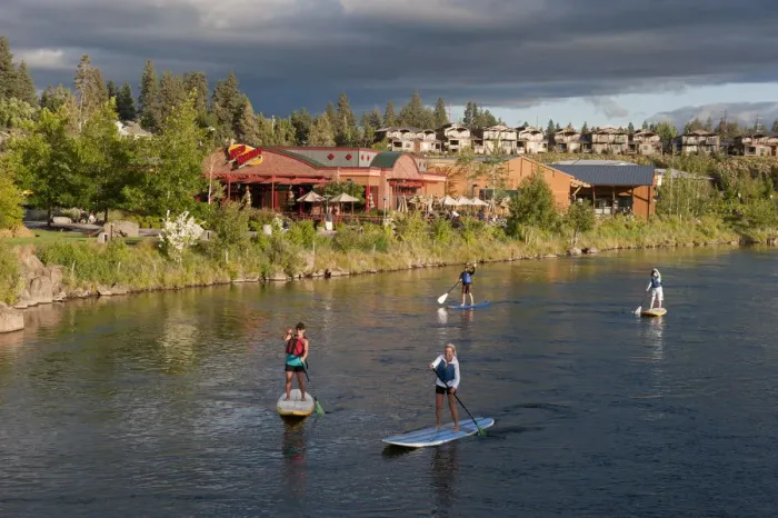 Framed Print : Paddle boarding on the Deschutes River, Old Mill district, Bend, Central Oregon, USA Framed Print : Paddle boarding on the Deschutes River, Old Mill district, Bend, Central Oregon, USA