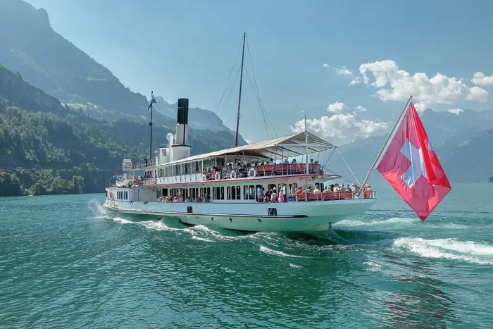 Framed Print : Paddle steamer on Lake Lucerne, Brunnen, Canton Schwyz, Switzerland Framed Print : Paddle steamer on Lake Lucerne, Brunnen, Canton Schwyz, Switzerland