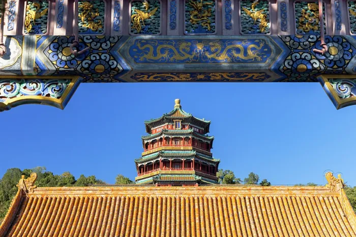 Framed Print : Pagoda at Summer Palace (UNESCO World Heritage Site), Beijing, China Framed Print : Pagoda at Summer Palace (UNESCO World Heritage Site), Beijing, China