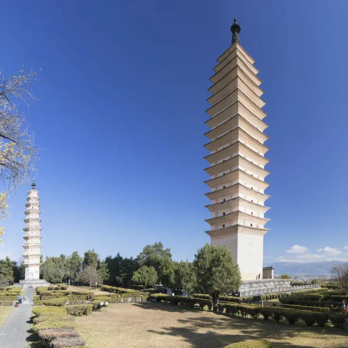 Framed Print : Three Pagodas, Dali, Yunnan, China Framed Print : Three Pagodas, Dali, Yunnan, China