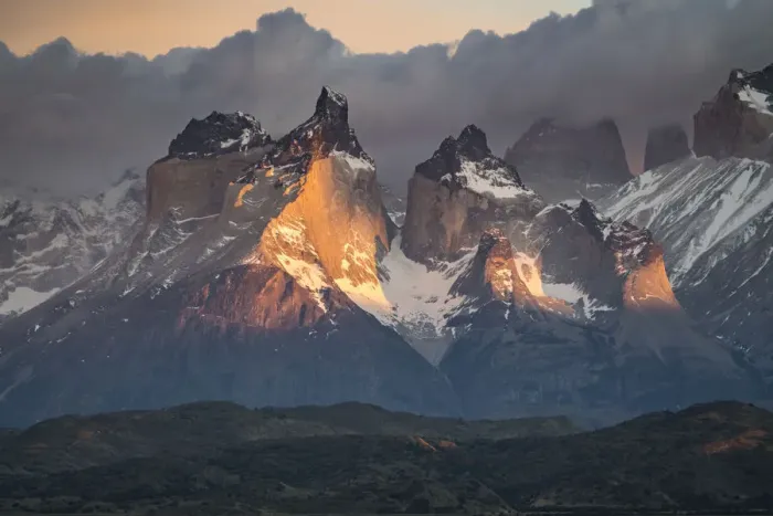Framed Print : Paine Horns at dawn. Torres del Paine National Park, Ultima Esperanza province, Magallanes Framed Print : Paine Horns at dawn. Torres del Paine National Park, Ultima Esperanza province, Magallanes