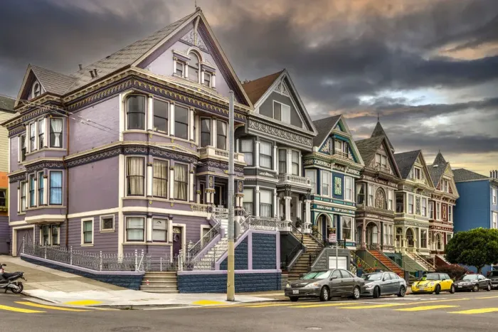 Framed Print : Painted Ladies victorian houses, Haight-Ashbury, San Francisco, California, USA Framed Print : Painted Ladies victorian houses, Haight-Ashbury, San Francisco, California, USA