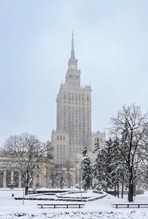 Framed Print : Palace of Culture and Science, winter, Warsaw, Masovian Voivodeship, Poland Framed Print : Palace of Culture and Science, winter, Warsaw, Masovian Voivodeship, Poland
