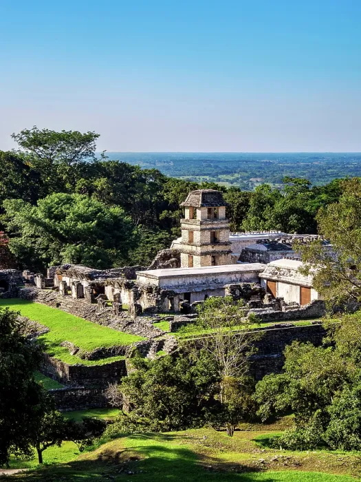 Framed Print : The Palace, elevated view, Palenque Archaeological Site, Palenque, Chiapas State, Mexico Framed Print : The Palace, elevated view, Palenque Archaeological Site, Palenque, Chiapas State, Mexico