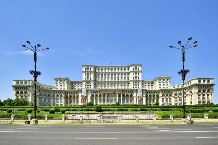 Framed Print : The Palace of the Parliament, in central Bucharest, is the second largest administrative Framed Print : The Palace of the Parliament, in central Bucharest, is the second largest administrative