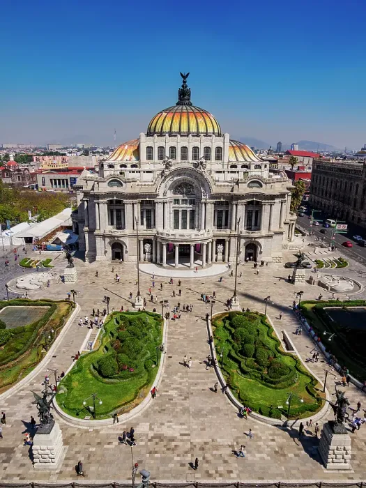Framed Print : Palacio de Bellas Artes, elevated view, Mexico City, Mexico Framed Print : Palacio de Bellas Artes, elevated view, Mexico City, Mexico