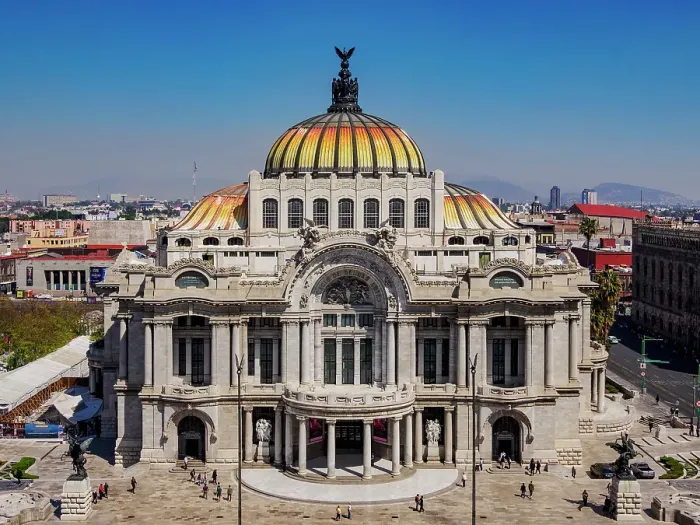 Framed Print : Palacio de Bellas Artes, elevated view, Mexico City, Mexico Framed Print : Palacio de Bellas Artes, elevated view, Mexico City, Mexico