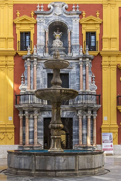 Palacio Episcopal or Episcopal Palace, Plaza del Obispo, Malaga, Andalusia, Spain