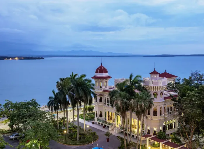 Framed Print : Palacio de Valle at dusk, elevated view, Cienfuegos, Cienfuegos Province, Cuba Framed Print : Palacio de Valle at dusk, elevated view, Cienfuegos, Cienfuegos Province, Cuba