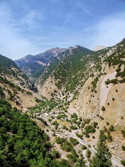 Framed Print : Palea Agia Roumeli, southern way out of the Samaria Gorge, elevated view, Chania Region, Crete, Greece Framed Print : Palea Agia Roumeli, southern way out of the Samaria Gorge, elevated view, Chania Region, Crete, Greece