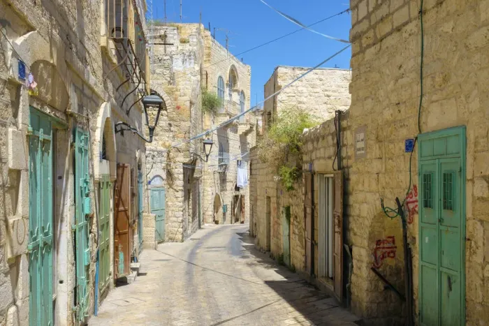 Framed Print : Palestine, West Bank, Bethlehem. Star Street, historic buildings in the old town Framed Print : Palestine, West Bank, Bethlehem. Star Street, historic buildings in the old town