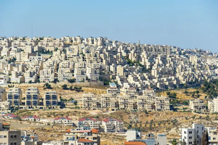 Framed Print : Palestine, West Bank, Bethlehem. Illegal Israeli settlements on the hills surrounding Framed Print : Palestine, West Bank, Bethlehem. Illegal Israeli settlements on the hills surrounding