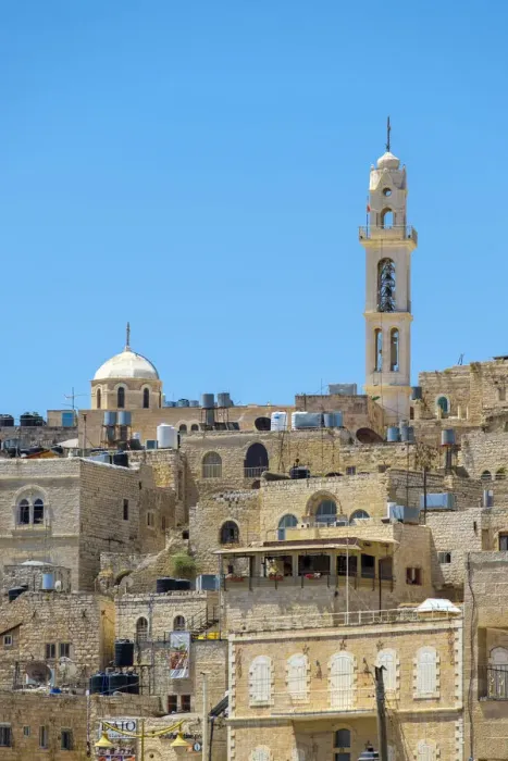 Framed Print : Palestine, West Bank, Bethlehem. View of buildings in the old town Framed Print : Palestine, West Bank, Bethlehem. View of buildings in the old town