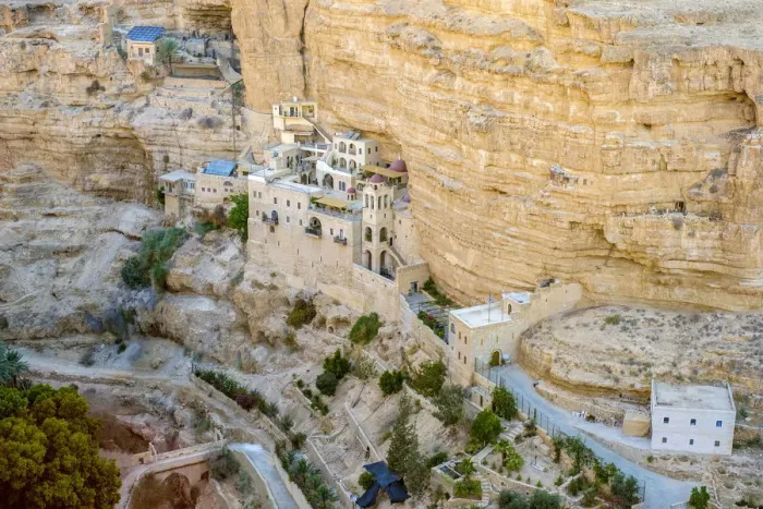 Framed Print : Palestine, West Bank, Jericho. St. George Orthadox Monastery (Mar Jaris ) in Wadi Quelt Framed Print : Palestine, West Bank, Jericho. St. George Orthadox Monastery (Mar Jaris ) in Wadi Quelt