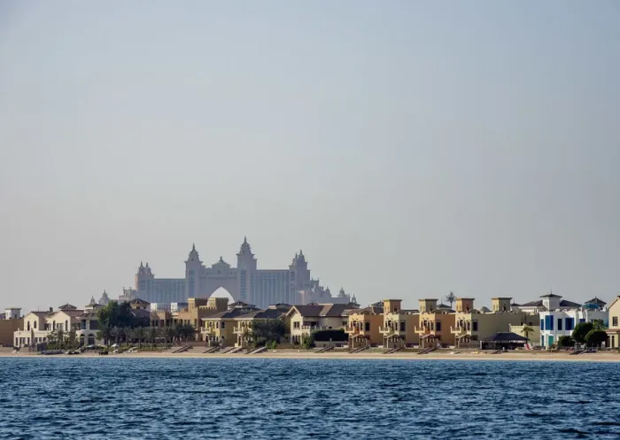 Framed Print : Palm Jumeirah artificial island, Dubai, United Arab Emirates