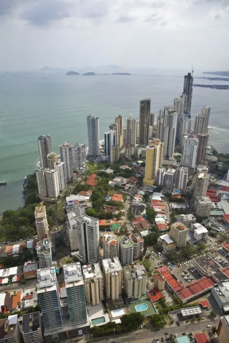 Framed Print : Panama, Panama City, Aerial view of city Framed Print : Panama, Panama City, Aerial view of city