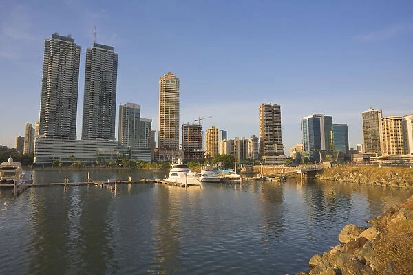 Panama, Panama City, Marina infront of Hotel Mirimar InterContinental