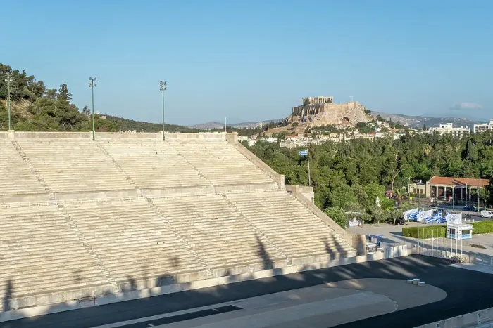 Framed Print : Panathenaic Stadium (site of the first modern day Olympic games in 1896) Athens, Greece Framed Print : Panathenaic Stadium (site of the first modern day Olympic games in 1896) Athens, Greece