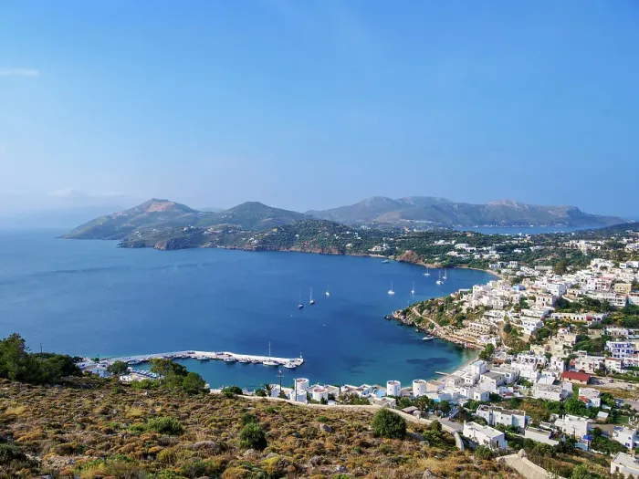 Framed Print : Pandeli Bay, elevated view, Leros Island, Dodecanese, Greece Framed Print : Pandeli Bay, elevated view, Leros Island, Dodecanese, Greece