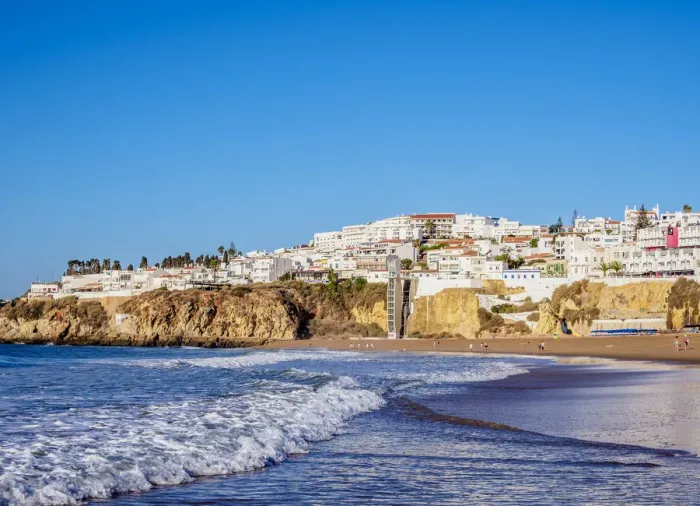 Framed Print : Paneco Beach, Albufeira, Algarve, Portugal