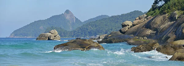 Panorama at Lopes Mendes beach, Ilha Grande, Rio de Janeiro, Brazil, South America