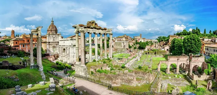 Framed Print : Panoramic of the ancient Roman Fora, Rome, Italy Framed Print : Panoramic of the ancient Roman Fora, Rome, Italy