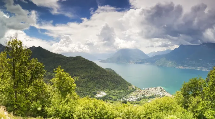 Framed Print : Panoramic of Bellano and Lake Como from the green hills of San Grato, Vendrogno, Lecco Framed Print : Panoramic of Bellano and Lake Como from the green hills of San Grato, Vendrogno, Lecco