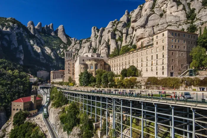 Framed Print : Panoramic view over the Benedictine abbey of Santa Maria de Montserrat, Monistrol Framed Print : Panoramic view over the Benedictine abbey of Santa Maria de Montserrat, Monistrol