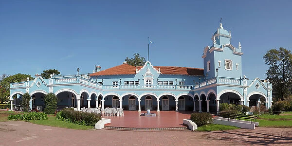 Panoramic view of the historical colonial architecture building of the CASI (Club Atletico San Isidro), San Isidro, Buenos Aires, Argentina