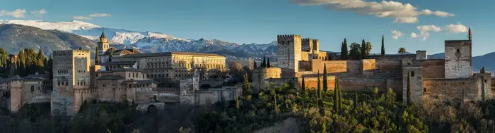 Framed Print : Panoramic view at sunset over the Alhambra palace and fortress, Granada, Andalusia, Spain Framed Print : Panoramic view at sunset over the Alhambra palace and fortress, Granada, Andalusia, Spain