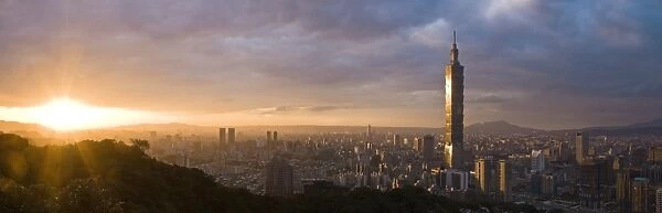 Panoramic view of Taipei 101