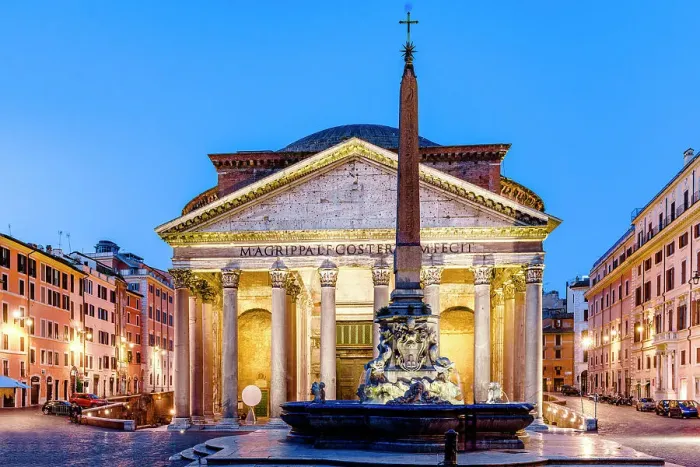 Framed Print : The Pantheon and its fountain at dusk, Rome, Italy Framed Print : The Pantheon and its fountain at dusk, Rome, Italy