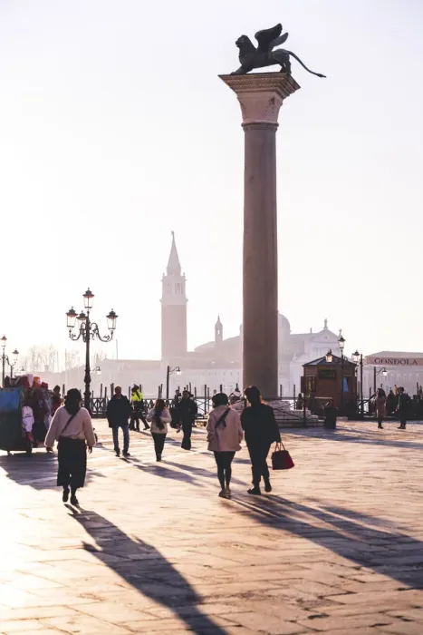 Framed Print : Paople crossing St. Mark square, Venice, Veneto, Italy Framed Print : Paople crossing St. Mark square, Venice, Veneto, Italy