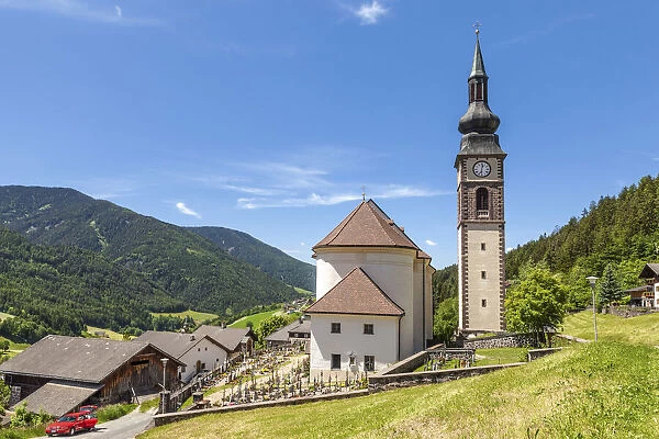 Parish Church of St. Peter in Villnoess Valley, South Tyrol, Italy