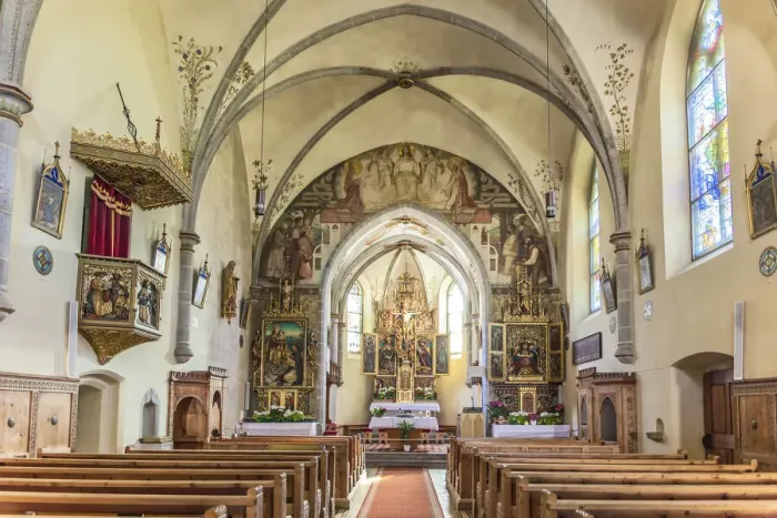 Framed Print : Parish Church of St. Wolfgang in Rein in Taufers, South Tyrol, Italy Framed Print : Parish Church of St. Wolfgang in Rein in Taufers, South Tyrol, Italy