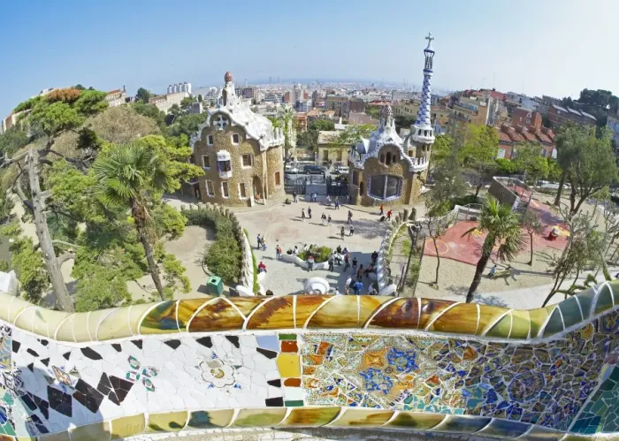 Framed Print : Park Guell, Barcelona, Catalonia, Spain, Europe Framed Print : Park Guell, Barcelona, Catalonia, Spain, Europe