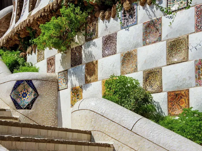 Framed Print : Park Guell, detailed view, Barcelona, Catalonia, Spain Framed Print : Park Guell, detailed view, Barcelona, Catalonia, Spain