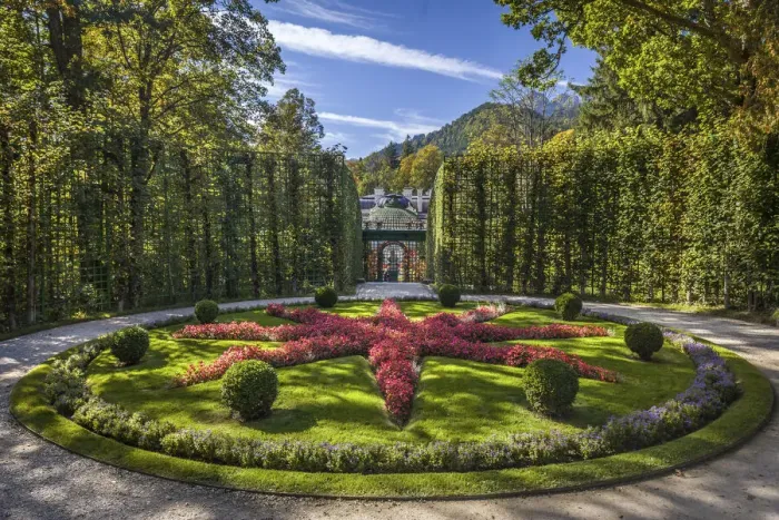 Framed Print : Park of Linderhof Palace, Ettal, Allgaeu, Bavaria, Germany