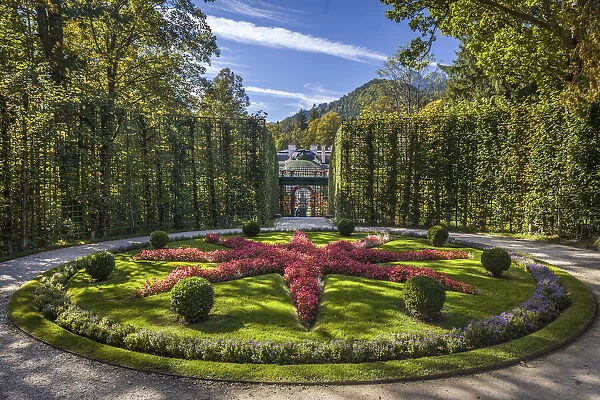 Park of Linderhof Palace, Ettal, Allgaeu, Bavaria, Germany