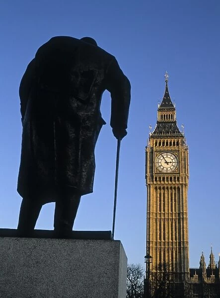 Parliament and Churchill statue